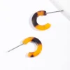 Acrylic Tort Mini Open Hoop Earrings