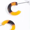 Acrylic Tort Mini Open Hoop Earrings