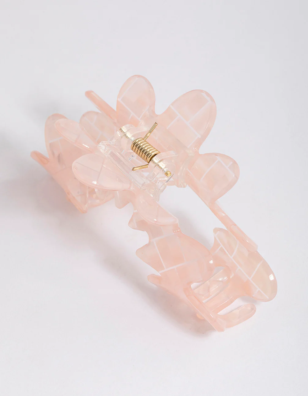 Acrylic Wavy Check Claw Clip