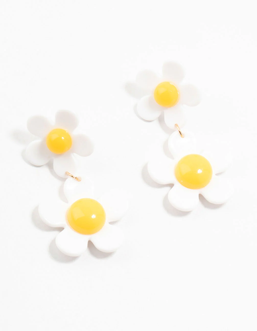 1778-acrylic-white-yellow-double-daisy-drop-earrings-1.webp Acrylic White & Yellow Double Daisy Drop Earrings
