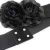 Adjustable Fabric Flower Stretch Belt