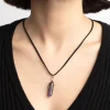 Amethyst Crystal Shard Suede Cord Necklace