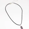 Amethyst Crystal Shard Suede Cord Necklace