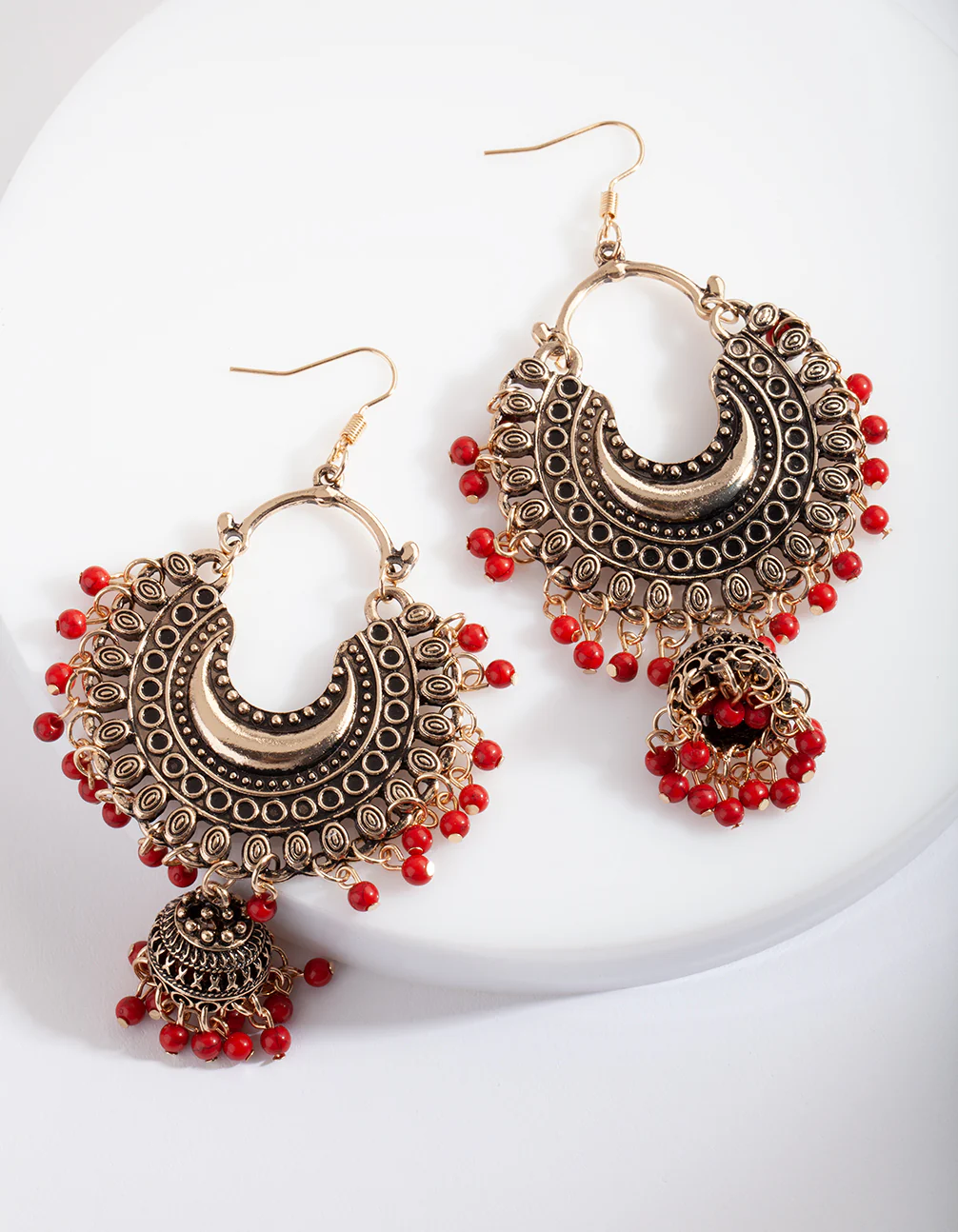 1794-antique-gold-bead-tassel-drop-earrings-1.webp Antique Gold & Bead Tassel Drop Earrings