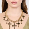 1800-antique-gold-black-metallic-cross-charm-necklace-2.webp Antique Gold Black Metallic Cross Charm Necklace