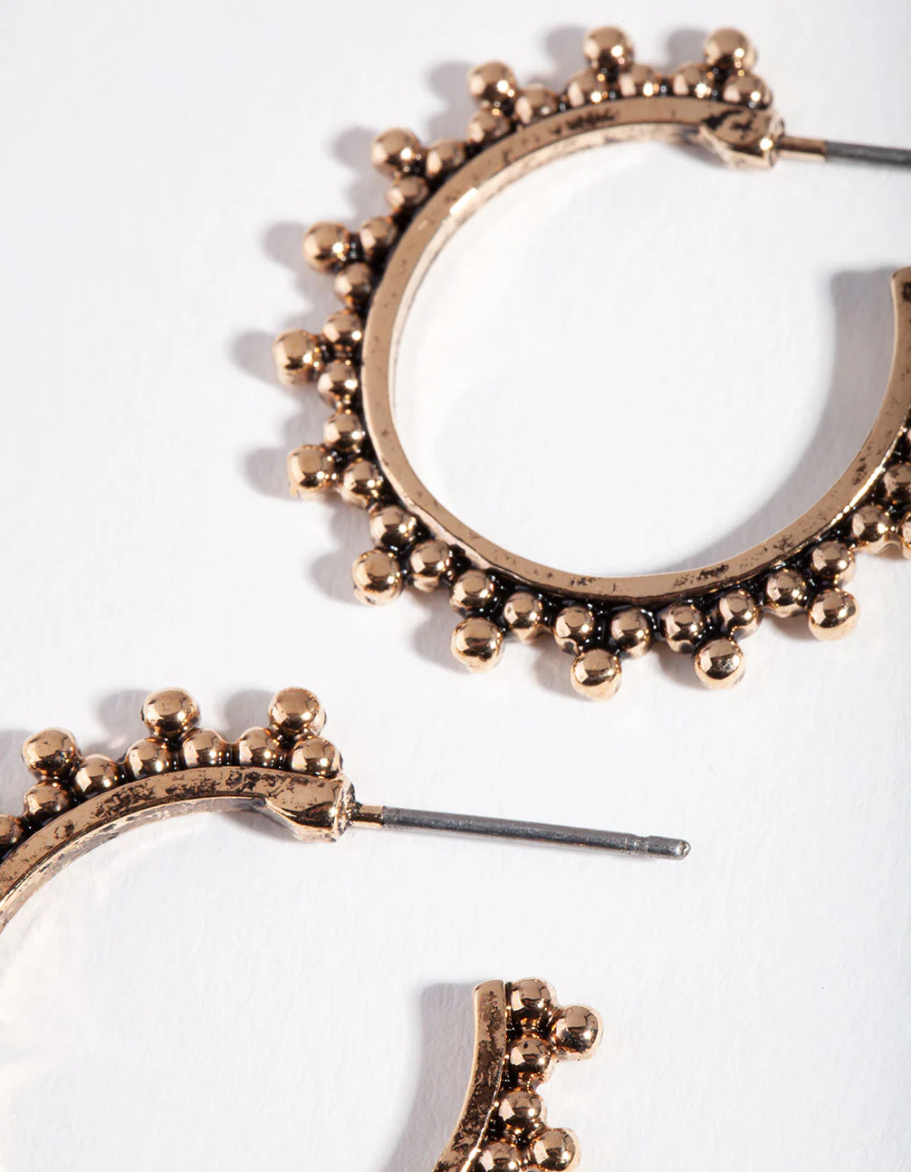 1804-antique-gold-bohemian-bead-hoop-earrings-2.webp Antique Gold Bohemian Bead Hoop Earrings
