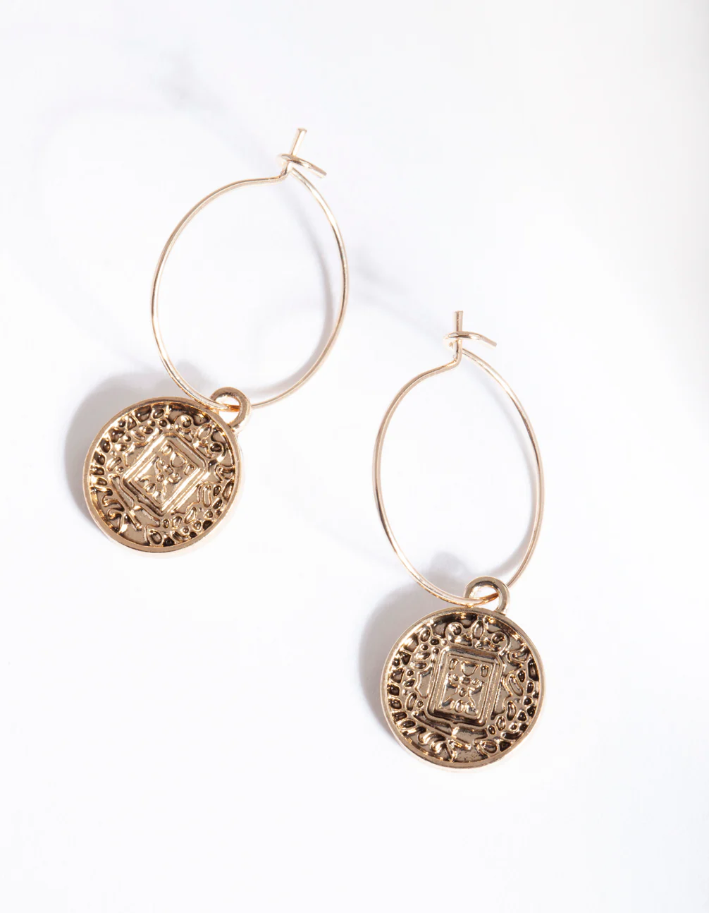 1805-antique-gold-bohemian-disc-hoop-earrings-1.webp Antique Gold Bohemian Disc Hoop Earrings