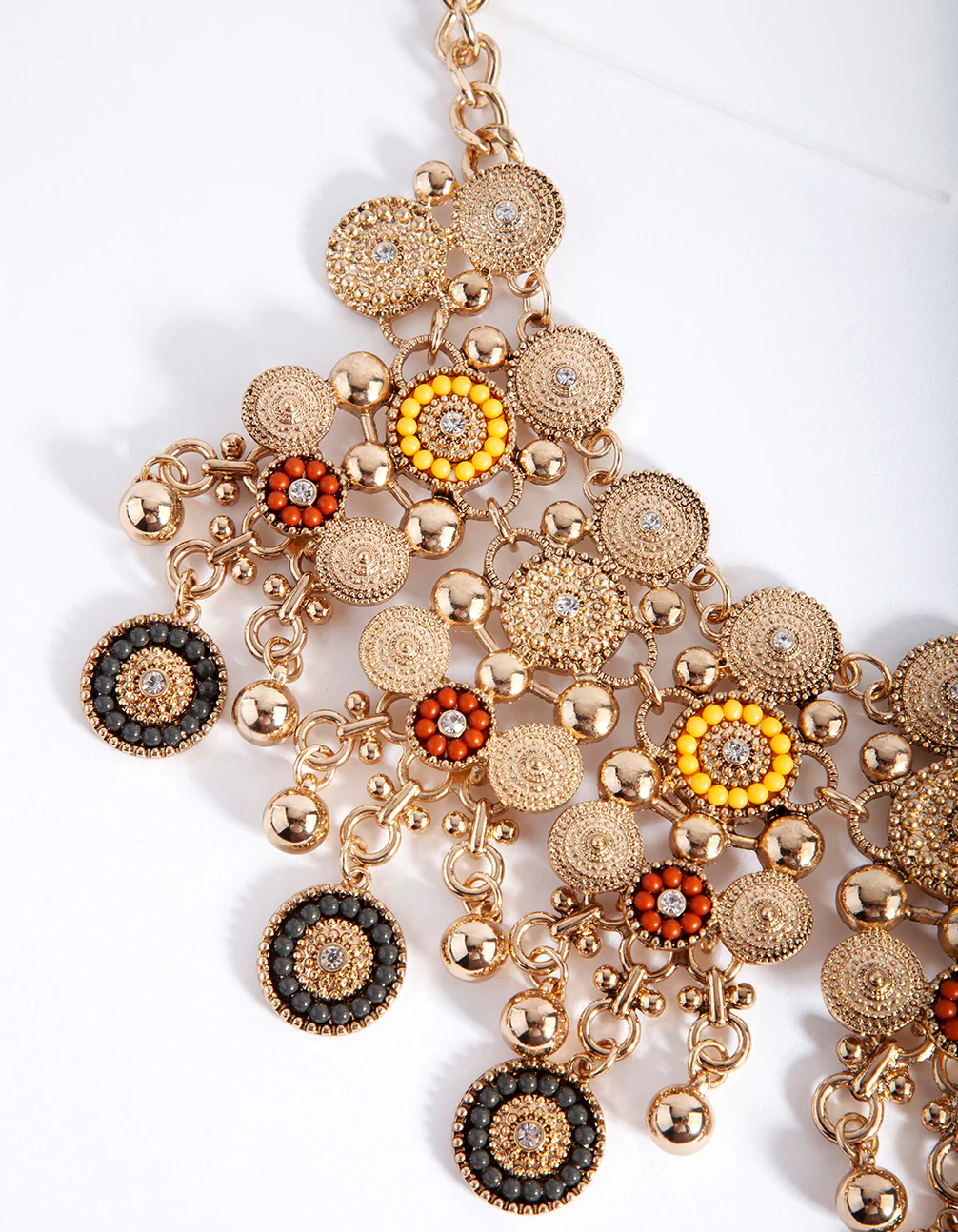 1806-antique-gold-bohemian-disc-statement-necklace-1.webp Antique Gold Bohemian Disc Statement Necklace