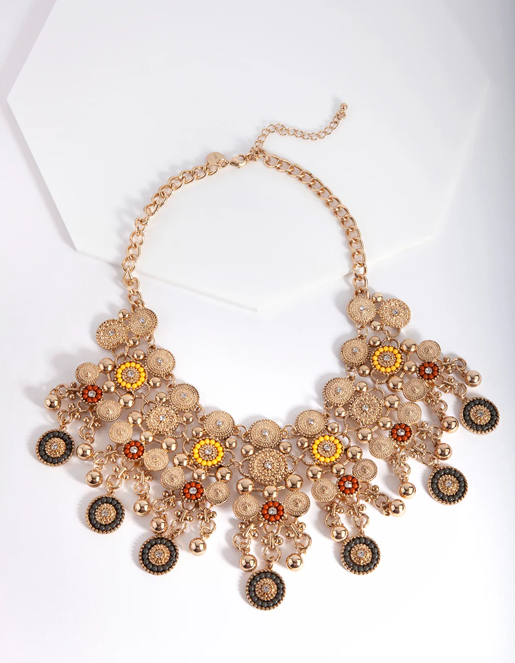 1806-antique-gold-bohemian-disc-statement-necklace-2.webp Antique Gold Bohemian Disc Statement Necklace