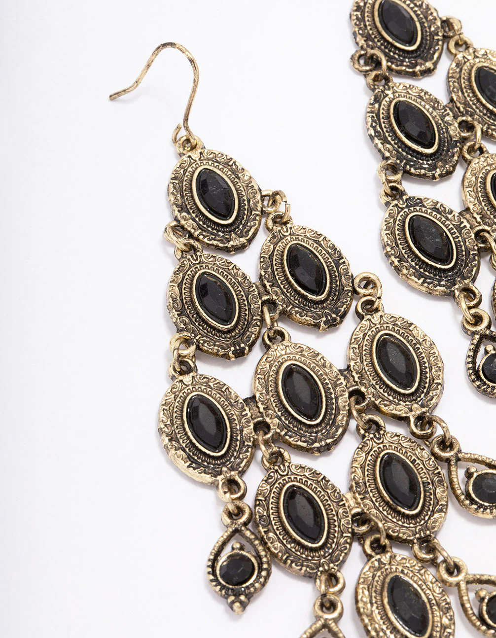 1811-antique-gold-cascading-tassel-drop-earrings-2.webp Antique Gold Cascading Tassel Drop Earrings