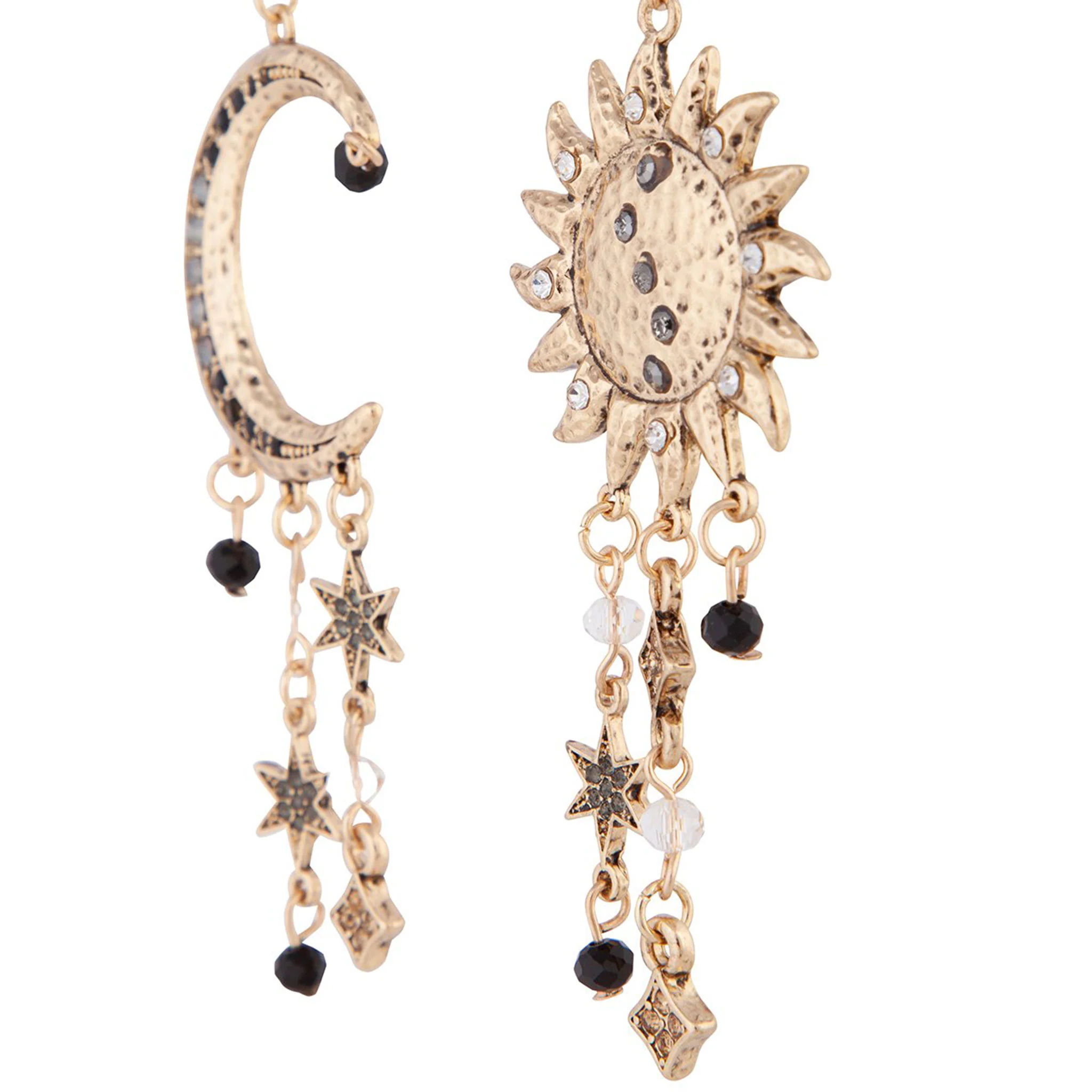 1812-antique-gold-celestial-grey-black-gem-earrings-6.webp Antique Gold Celestial Grey Black Gem Earrings