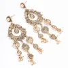 Antique Gold Coin Droplet Earrings