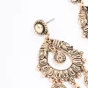 Antique Gold Coin Droplet Earrings
