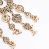 Antique Gold Coin Droplet Earrings