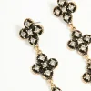 1816-antique-gold-diamante-black-flower-drop-earrings-2.webp Antique Gold Diamante Black Flower Drop Earrings