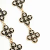 1816-antique-gold-diamante-black-flower-drop-earrings-3.webp Antique Gold Diamante Black Flower Drop Earrings
