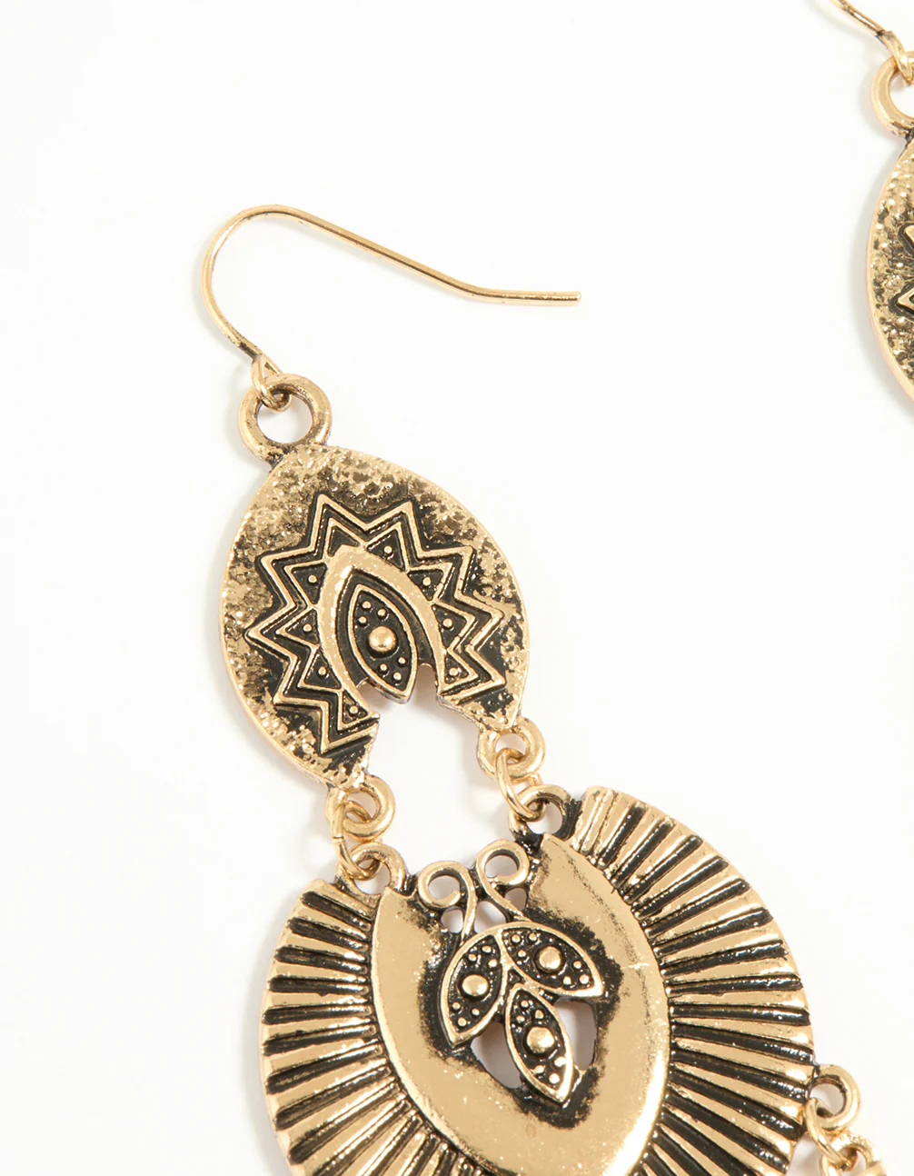 1820-antique-gold-dreamcatcher-drop-earrings-4.webp Antique Gold Dreamcatcher Drop Earrings
