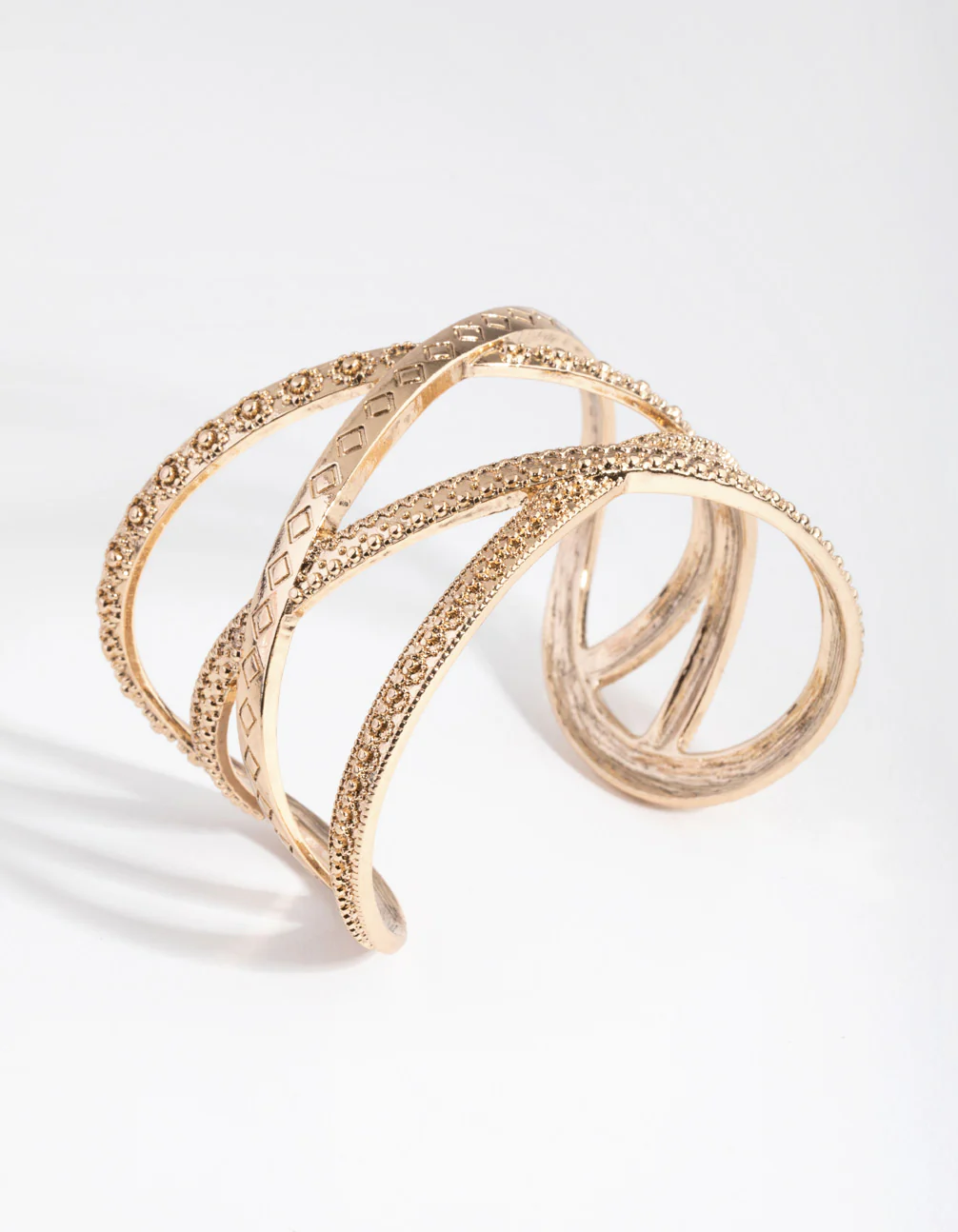 1821-antique-gold-etched-4-row-cuff-bracelet-2.webp Antique Gold Etched 4-Row Cuff Bracelet