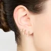 Antique Gold Graduating Twisted Hoop Earrings 3-Pack