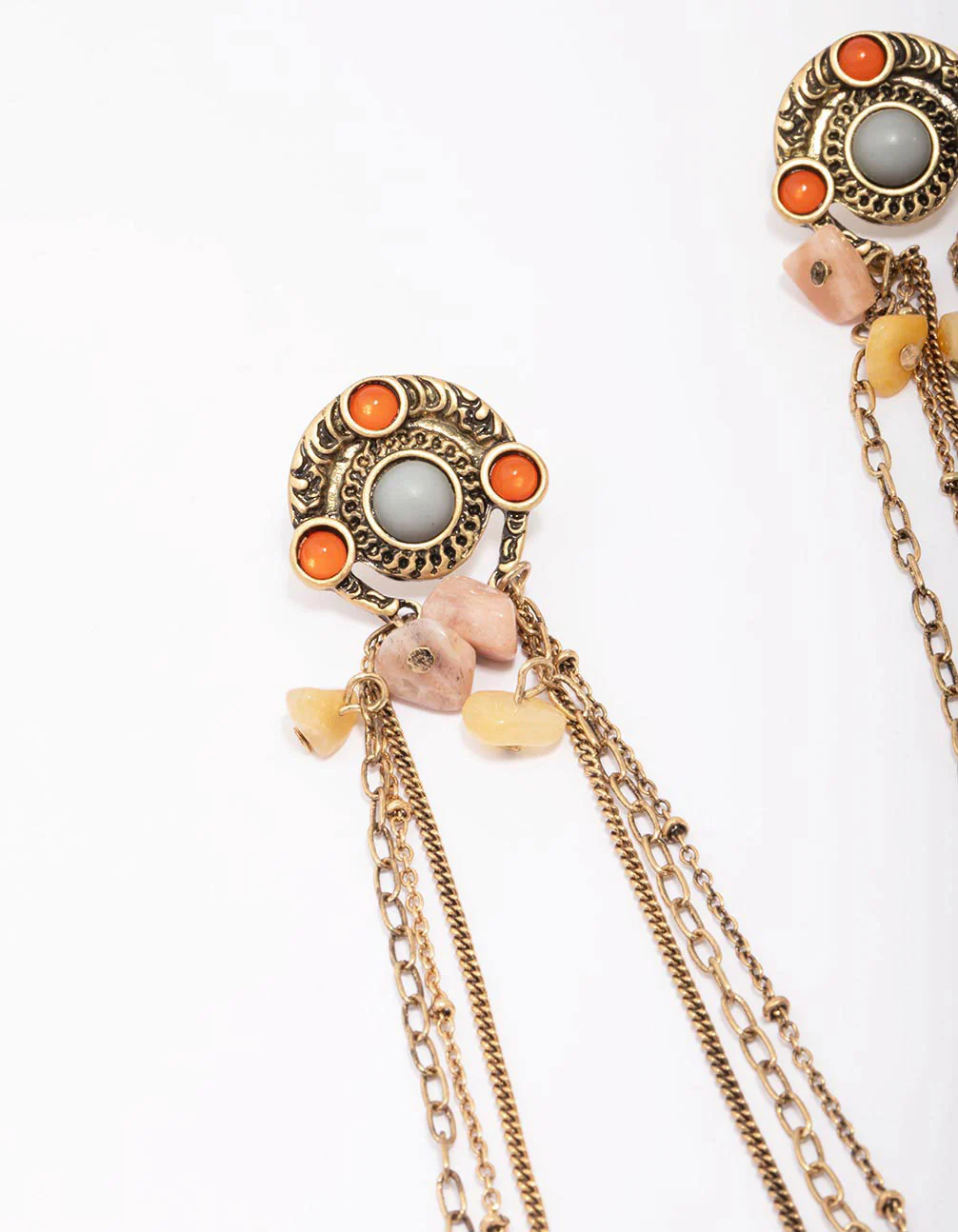 1828-antique-gold-hanging-stone-drop-earrings-2.webp Antique Gold Hanging Stone Drop Earrings