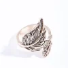 Antique Gold Large & Small Leaf Wrap Ring