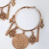1834-antique-gold-large-metal-charms-hoop-earrings-2.webp Antique Gold Large Metal Charms Hoop Earrings