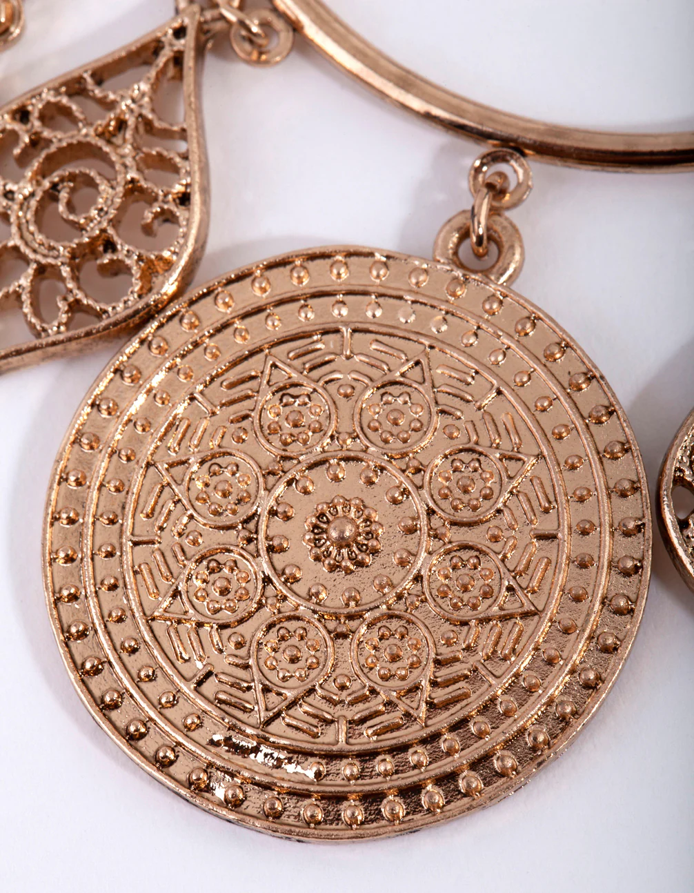 1834-antique-gold-large-metal-charms-hoop-earrings-3.webp Antique Gold Large Metal Charms Hoop Earrings