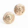 Antique Gold Lion Stud Earrings