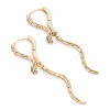 1846-antique-gold-molten-snake-drop-earrings-1.webp Antique Gold Molten Snake Drop Earrings