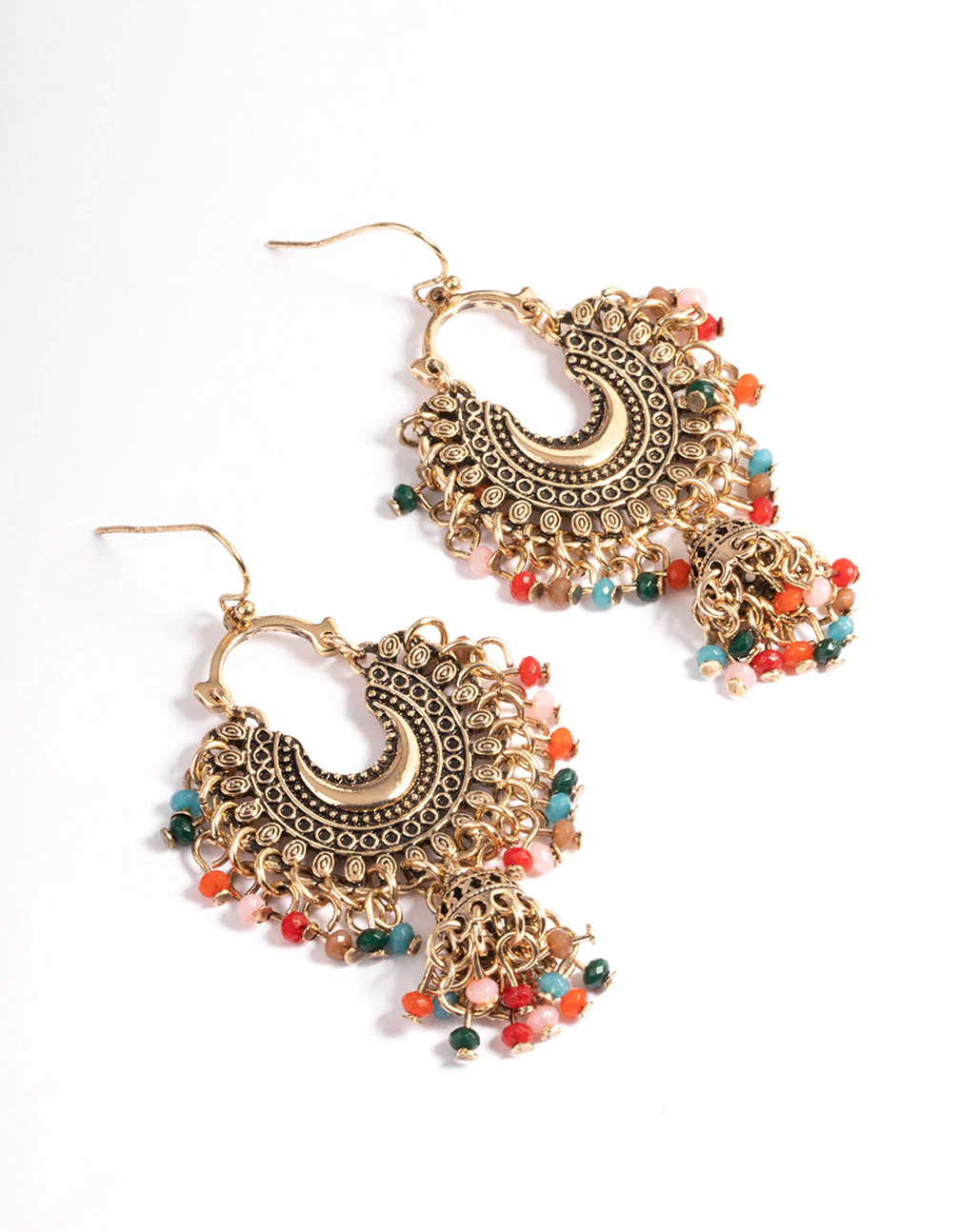 1848-antique-gold-multi-bead-drop-jhumka-earrings-1.webp Antique Gold Multi Bead Drop Jhumka Earrings