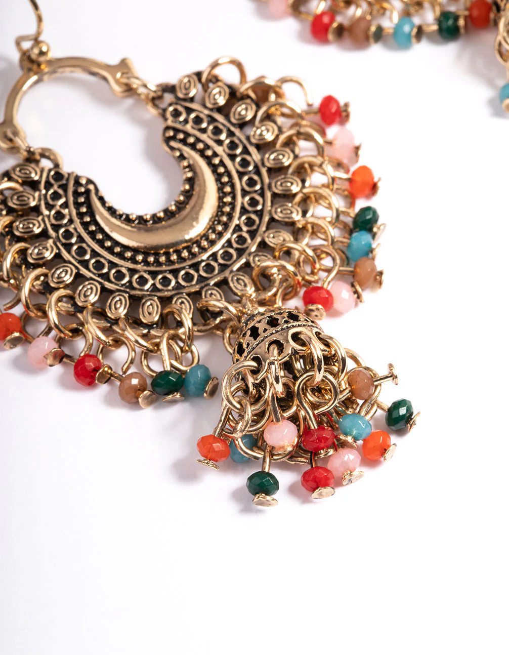 1848-antique-gold-multi-bead-drop-jhumka-earrings-2.webp Antique Gold Multi Bead Drop Jhumka Earrings
