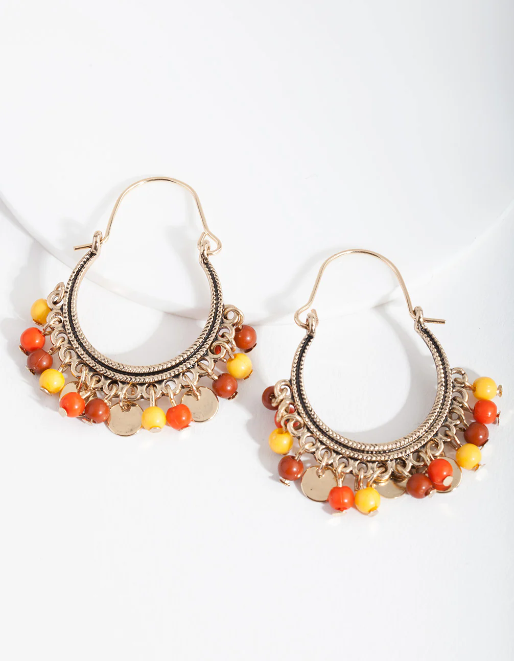 1852-antique-gold-neutral-bead-earrings-1.webp Antique Gold Neutral Bead Earrings