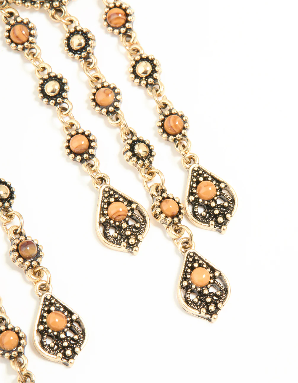 1853-antique-gold-orange-circle-drop-earrings-5.webp Antique Gold Orange Circle Drop Earrings