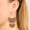 1854-antique-gold-orange-diamante-statement-coin-drop-earrings-2.webp Antique Gold Orange Diamante Statement Coin Drop Earrings