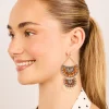 1854-antique-gold-orange-diamante-statement-coin-drop-earrings-3.webp Antique Gold Orange Diamante Statement Coin Drop Earrings