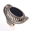 Antique Gold Oval Etched Border Ring