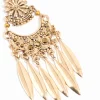 1860-antique-gold-patterned-large-drop-earrings-3.webp Antique Gold Patterned Large Drop Earrings