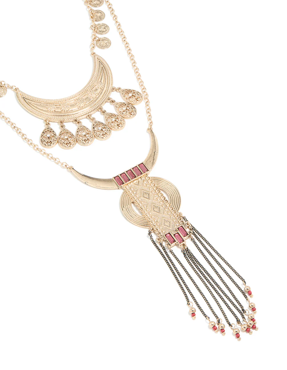 1866-antique-gold-red-beaded-patterned-necklace-1.webp Antique Gold Red Beaded Patterned Necklace
