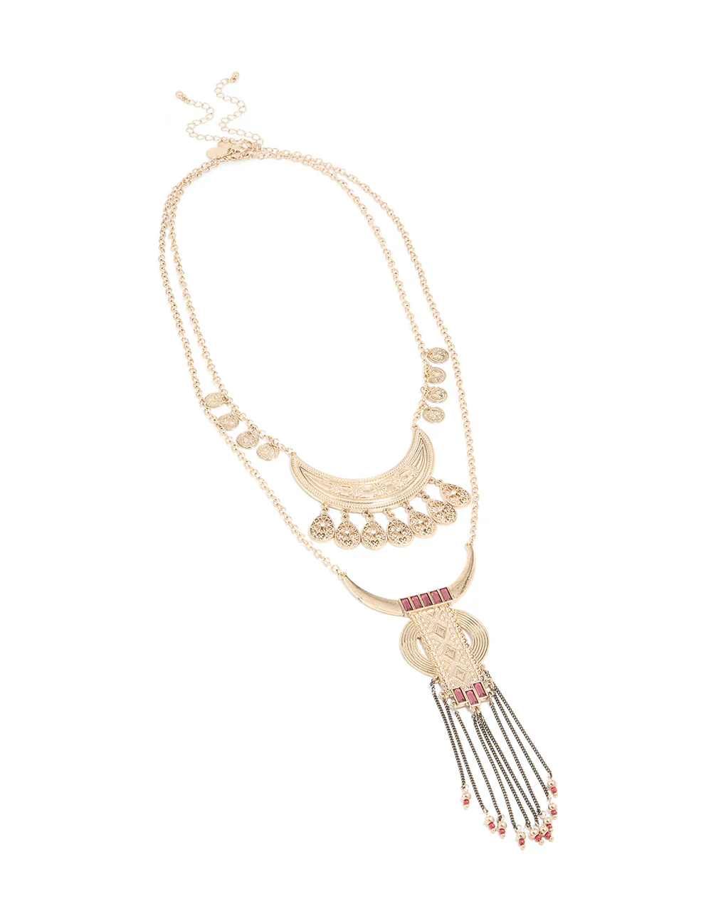 1866-antique-gold-red-beaded-patterned-necklace-2.webp Antique Gold Red Beaded Patterned Necklace