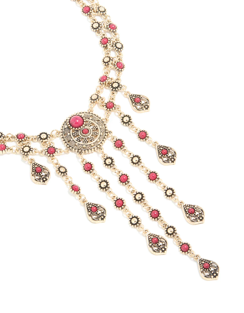 1867-antique-gold-red-drops-necklace-1.webp Antique Gold Red Drops Necklace