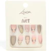 187-gold-pink-diamante-cross-nail-press-on-nail-set-3.webp Gold & Pink Diamante Cross Nail Press On Nail Set