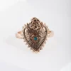 Antique Gold Spiked Heart Ring