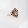 Antique Gold Spiked Heart Ring