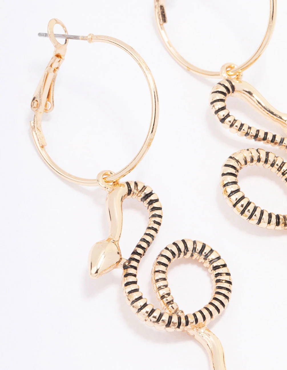 1888-antique-gold-swirling-snake-drop-earrings-2.webp Antique Gold Swirling Snake Drop Earrings