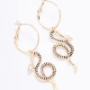 1888-antique-gold-swirling-snake-drop-earrings-3.webp Antique Gold Swirling Snake Drop Earrings