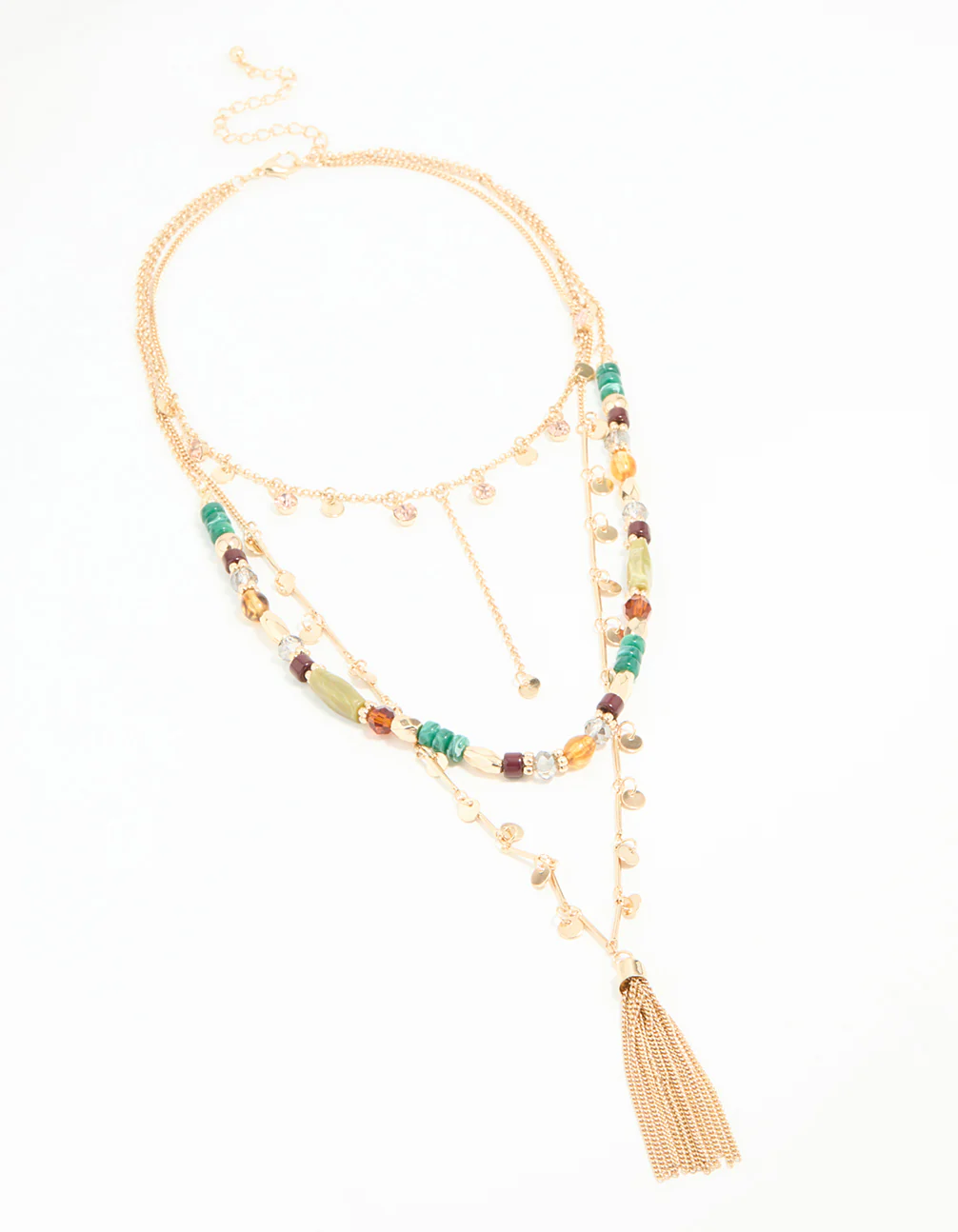 189-gold-beaded-tassel-layered-necklace-2.webp Gold Beaded Tassel Layered Necklace