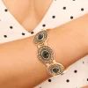 1894-antique-gold-textured-boho-large-stretch-bracelet-2.webp Antique Gold Textured Boho Large Stretch Bracelet