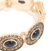 1894-antique-gold-textured-boho-large-stretch-bracelet-4.webp Antique Gold Textured Boho Large Stretch Bracelet