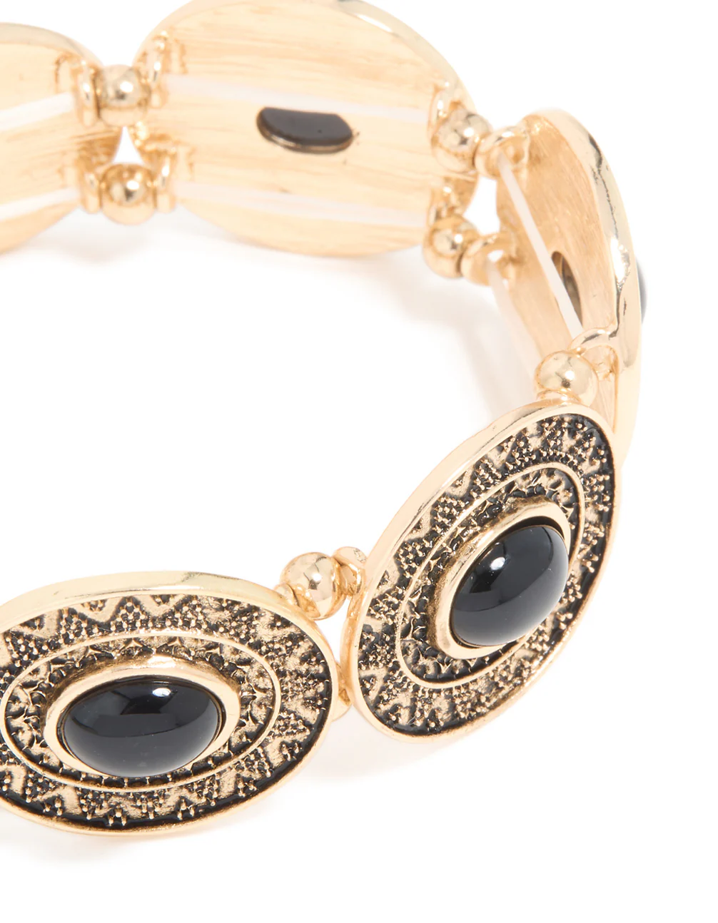 1894-antique-gold-textured-boho-large-stretch-bracelet-4.webp Antique Gold Textured Boho Large Stretch Bracelet