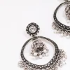 Antique Silver Beaded Ball Drop Earrings